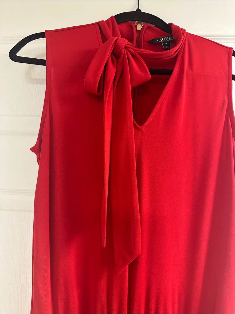 Ralph Lauren Bold Red Tie-Neck Jumpsuit💕